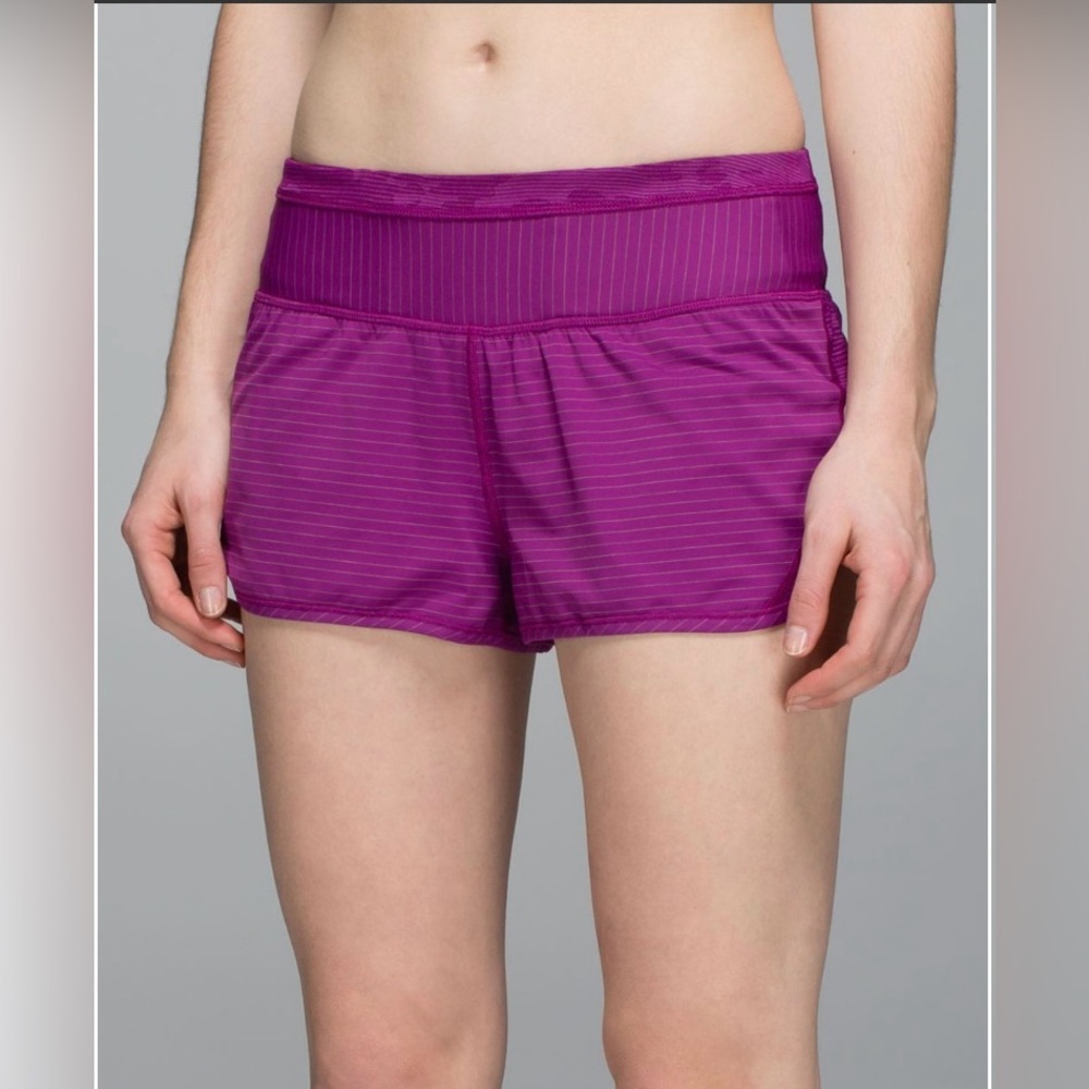 Lululemon Run For Days Short-Regal Plum-Sz 4 EUC💜☀️Anti stink Technology - Picture 4 of 11